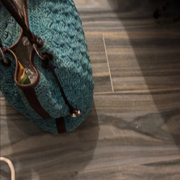 Brighton Teal Macrame Shoulder Bag - Picture 11 of 12